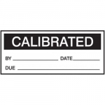 1" x 2-1/4" Production Control Label "Calibrated"_noscript