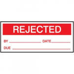 1" x 2-1/4" Production Control Label "Rejected"_noscript