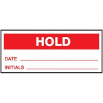 1" x 2-1/4" Production Control Label "Hold"_noscript