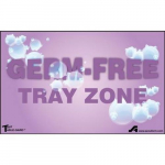 Tray Table-Gard Mat, Message "Germ-Free Tray Zone"_noscript
