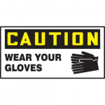 1-1/2" x 3" OSHA Safety Label "Wear Your Gloves"_noscript