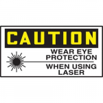 1-1/2" x 3" Safety Label "Wear Eye Protection..."_noscript