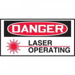 1-1/2" x 3" OSHA Safety Label "Laser Operating"_noscript