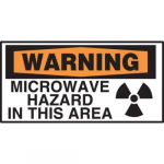 1-1/2" x 3" OSHA Label "Microwave Hazard ..."_noscript