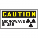 1-1/2" x 3" OSHA Safety Label "Microwave In Use"_noscript