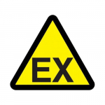 2" ISO Hazard Safety Label "Explosive Atmosphere"_noscript