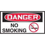 1-1/2" x 3" OSHA Danger Safety Label "No Smoking"_noscript