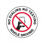 1" Safety Label "No Dialing - No Texting While ..."_noscript