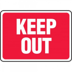 10" x 14" Accu-Shield Sign with Legend: "Keep Out"_noscript