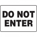 10" x 14" Adhesive Vinyl Sign: "Do Not Enter"_noscript