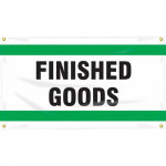 28" x 4' Banner with Legend: "Finished Goods"