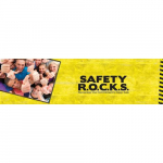 28" x 8' Banner with Legend: "Safety R.O.C.K.S."