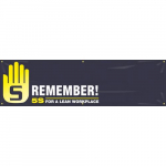 Banner "Remember! 5S for a Lean Workplace"_noscript