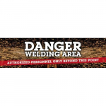 28" x 8ft. Welding Banner "Danger Welding Area ..."