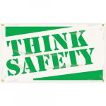 28" x 4' Banner with Legend: "Think Safety"_noscript
