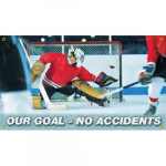 28" x 4' Banner with Legend: "Our Goal No Accidents"_noscript