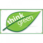 28" x 4' Banner: "Think Green"
