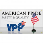 28" x 4ft. VPP Banner "American Pride - Safety ..."