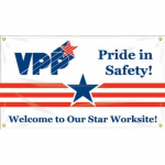 28" x 4ft. VPP Banner "Pride In Safety - Welcome ..."