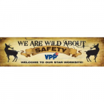 28" x 4ft. VPP Banner "We Are Wild About Safety"_noscript