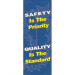 Double Side Banner "Safety is The Priority ..."_noscript