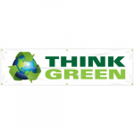 28" x 8' Banner: "Think Green"