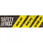 28" x 8ft. Motivational Banner "Safety Comes ..."