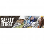 28" x 8ft. Motivational Banner "Safety Comes ..."