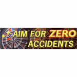 28" x 8' Banner with Legend: "Aim for Zero Accidents"_noscript