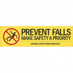 28" x 8ft. Safety Banner "Prevent Falls - Make ..."_noscript