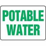 10" x 14" Aluma-Lite Sign: "Potable Water"