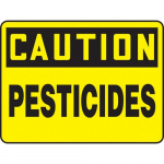 10" x 14" Aluminum Sign with Legend: "Pesticides"_noscript