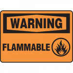 10" x 14" Accu-Shield Sign: "Warning Flammable"