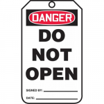 5-3/4" x 3-1/4" PF-Cardstock Tag: "Do Not Open"_noscript
