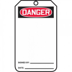 HS-Laminate OSHA Tag Blank "Danger"_noscript
