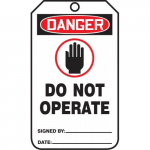 5-3/4" x 3-1/4" RP-Plastic Tag "Do Not Operate"_noscript