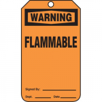 5-3/4" x 3-1/4" RP-Plastic Tag "Flammable"_noscript