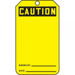 HS-Laminate Safety Tag Blank "Caution"_noscript