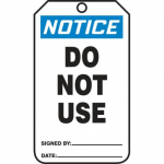 5-3/4" x 3-1/4" PF-Cardstock Tag "Do Not Use"_noscript