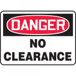 10" x 14" Accu-Shield Sign: "Danger No Clearance"
