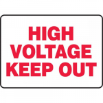 10" x 14" Aluma-Lite Sign: "High Voltage Keep Out"_noscript