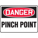 10" x 14" Accu-Shield Sign: "Danger Pinch Point"