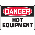 10" x 14" Aluma-Lite Sign: "Danger Hot Equipment"_noscript