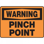 10" x 14" Accu-Shield Sign: "Warning Pinch Point"_noscript
