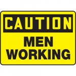 10" x 14" Aluminum Sign: "Caution Men Working"_noscript
