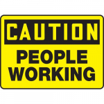 10" x 14" Aluminum Sign: "Caution People Working"_noscript