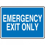 10" x 14" Aluminum Sign: "Emergency Exit Only"_noscript
