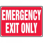 10" x 14" Accu-Shield Sign: "Emergency Exit Only"_noscript