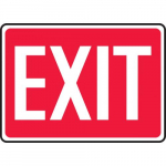 10" x 14" Aluminum Safety Sign: "Exit"_noscript