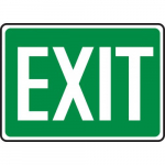 10" x 14" Adhesive Dura-Vinyl Sign: "Exit"_noscript